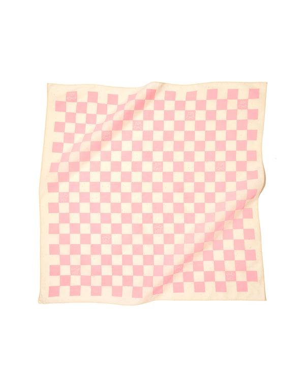 Pink Check Bandana