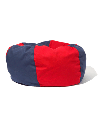 beach ball bed in red and navy