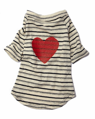 nautical stripe heart t-shirt