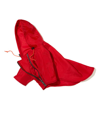 nylon rainbreaker in red