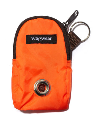 nylon leash pouch in orange