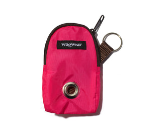 nylon leash pouch in hot pink
