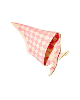 Pink Check Bandana