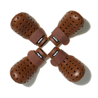 Chocolate WagWellies Mojave dog boots, alternate view