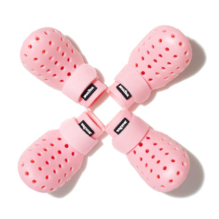 Pale Pink WagWellies Mojave dog boots, alternate view