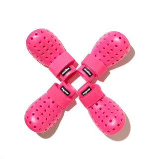 Hot Pink WagWellies Mojave dog boots, alternate view