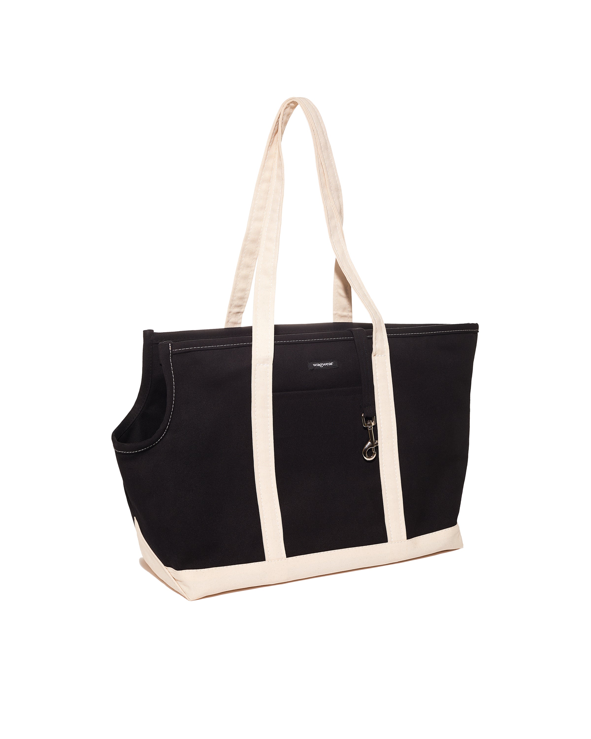 Large Canvas Tote Bag With Pockets & Zipper in Beige – Harlow & Lloyd
