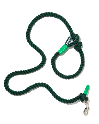 nautical rope leash in green