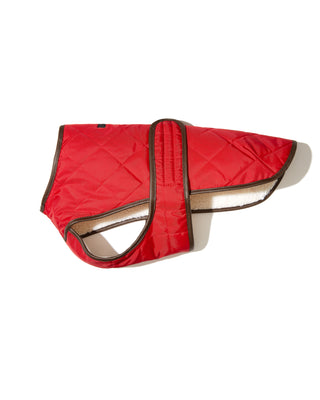 quilted berber vest in red