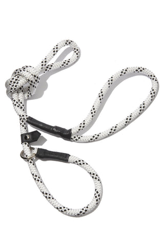 climbing rope leash in white and black
