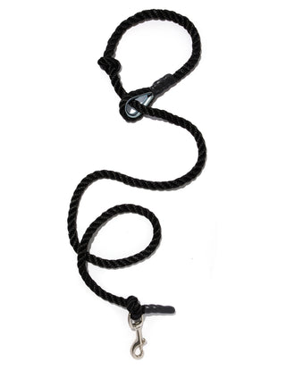 nautical rope leash in black