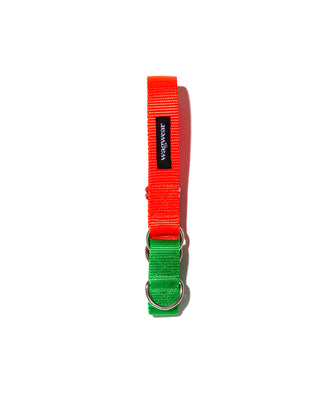 memphis collar in orange and green
